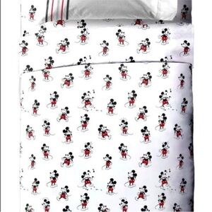 Disney Mickey Mouse Red and White Sheet Set